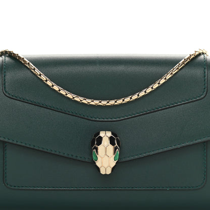 Bulgari Calfskin Serpenti Forever Chain Wallet Green 8 of 14