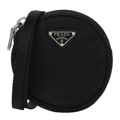 Prada Nylon Mini Round Coin Purse Black 1 of 12