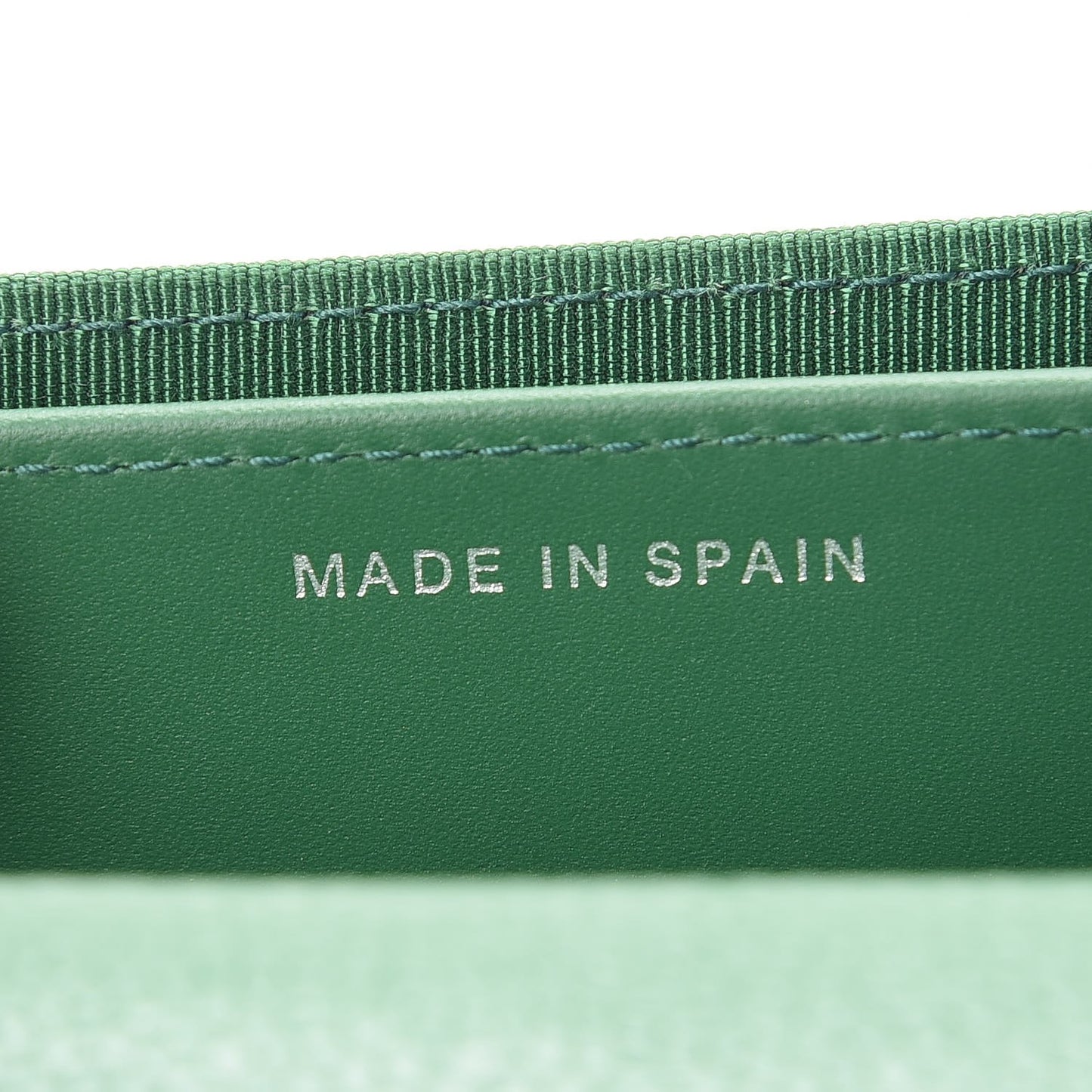 Caviar Quilted Flap Card Holder Green