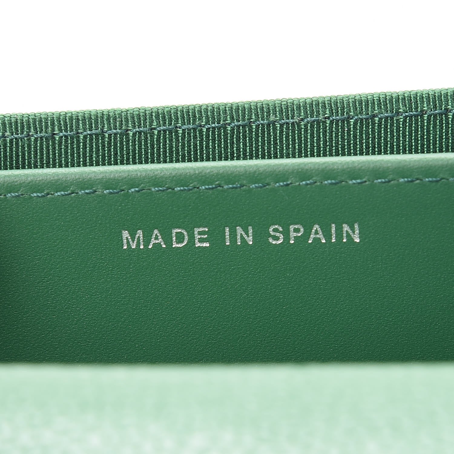 Chanel Caviar Quilted Flap Card Holder Green 7 of 9