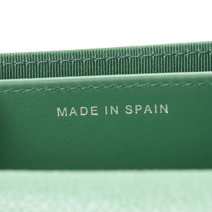 Chanel Caviar Quilted Flap Card Holder Green 7 of 9