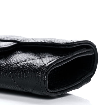 Chanel Caviar Quilted Flap Card Holder Wallet Black 11 of 12