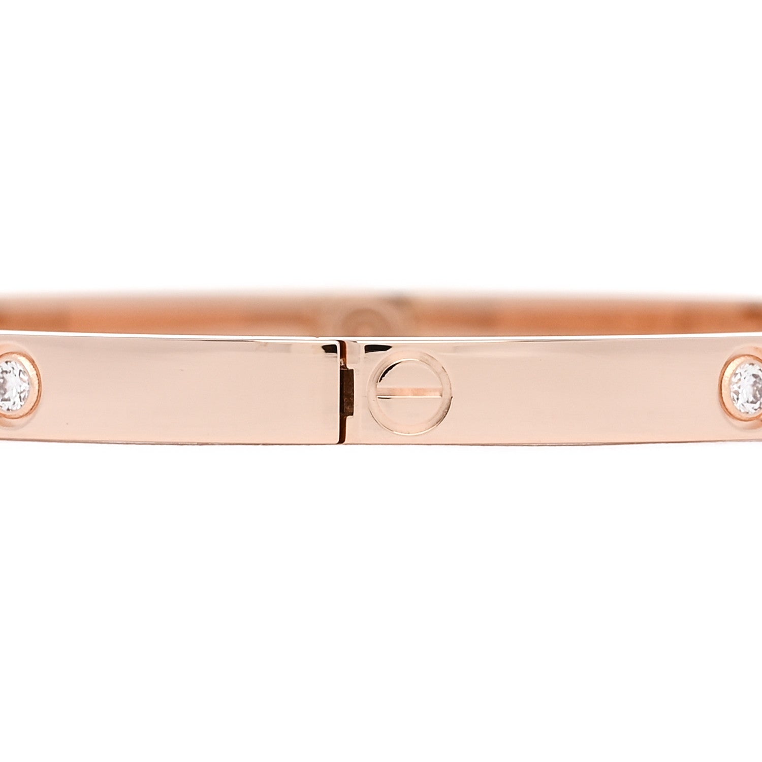 Cartier 18K Pink Gold 6 Diamond Small LOVE Bracelet 16 3 of 7