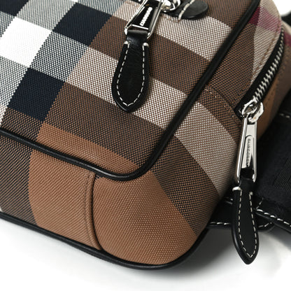 Burberry Cotton Calfskin Check Print Belt Bag Light Brown 11 of 11