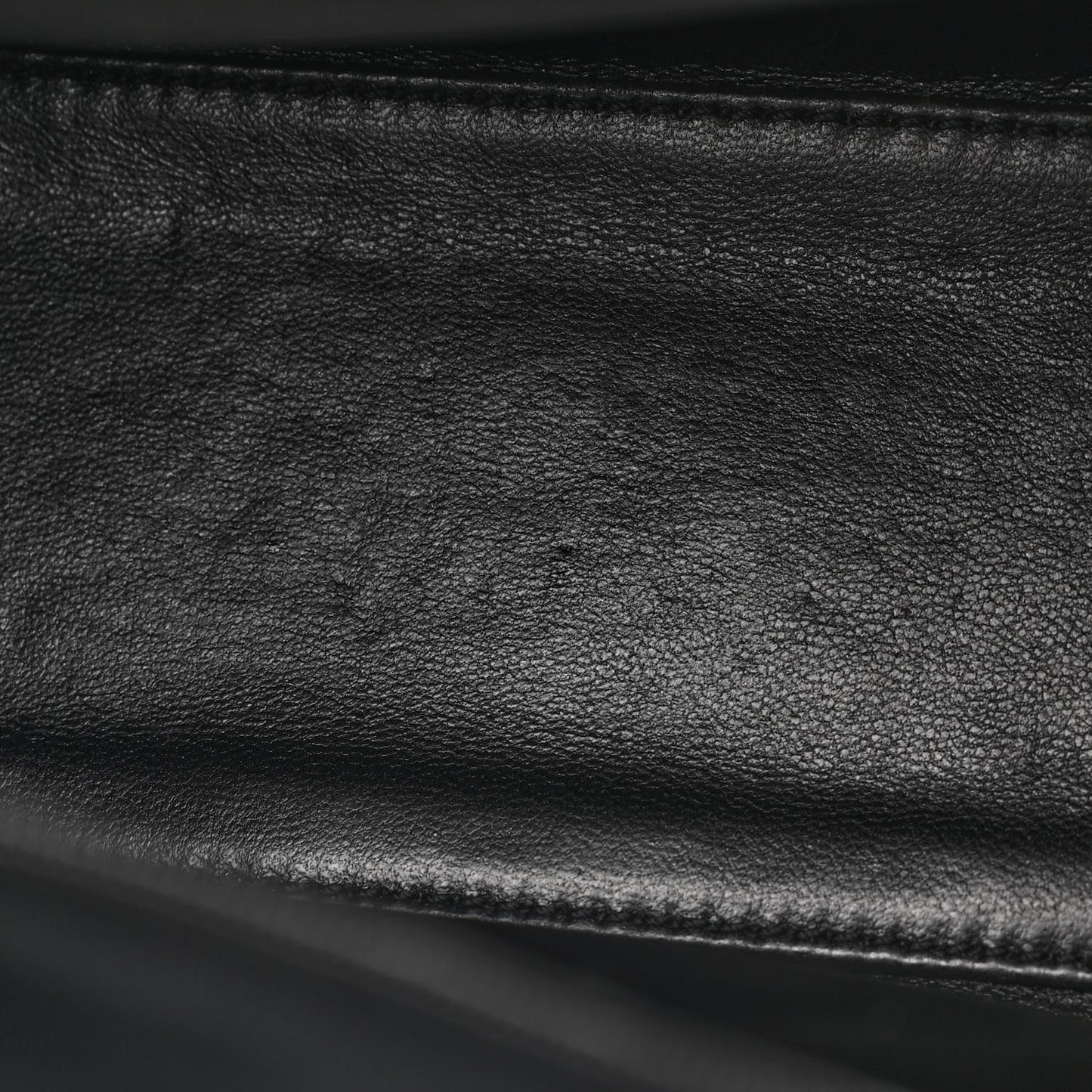 Grained Calfskin Shoulder Bag Black