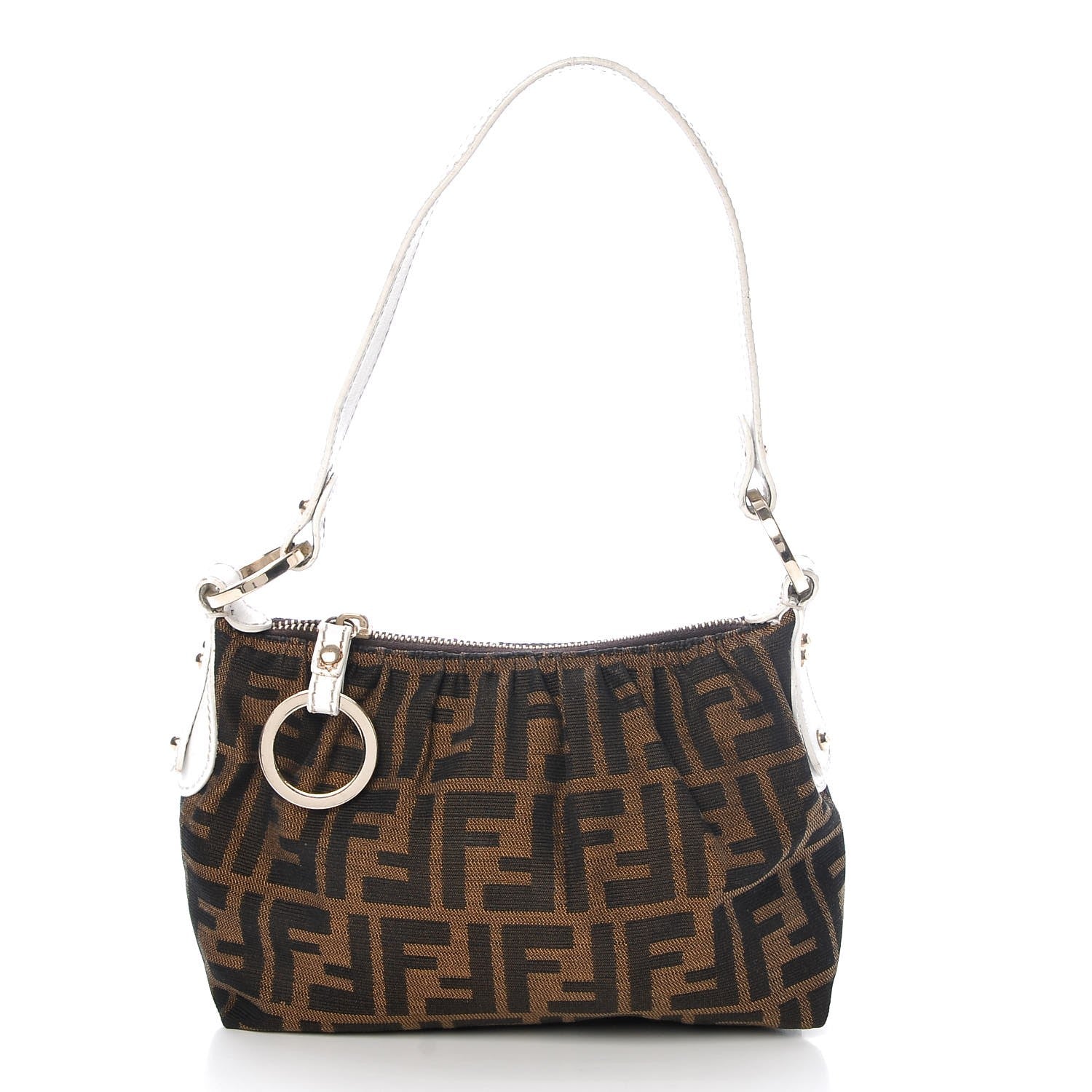 Fendi Zucca Mini Shoulder Bag Tobacco White 1 of 8