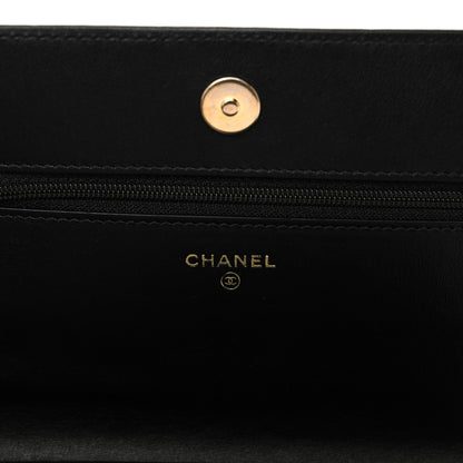 Chanel Caviar Quilted Boy Wallet On Chain WOC Black 6 of 11