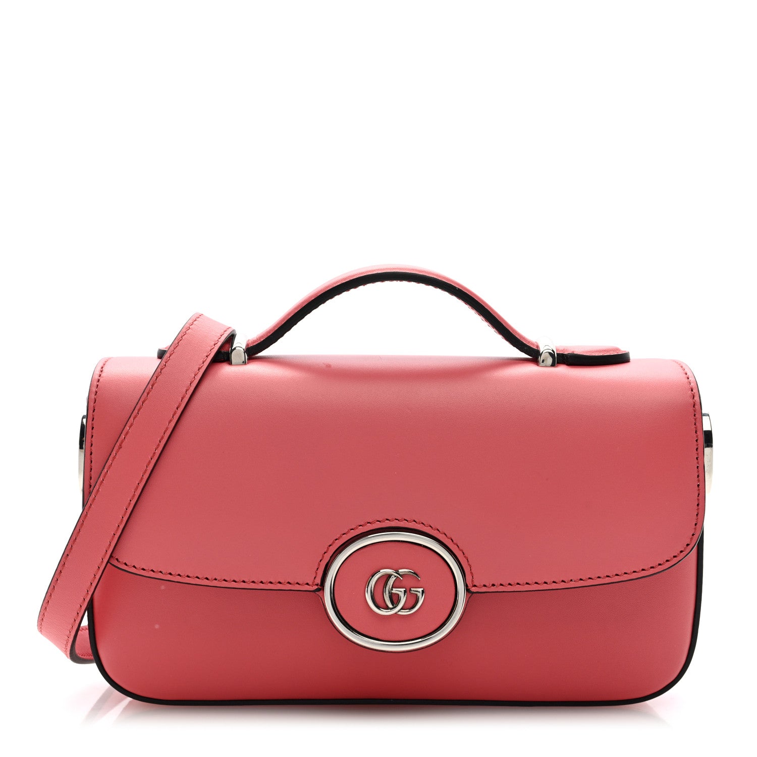 Gucci Senna Calfskin Petite GG Top Handle Shoulder Bag Pink 1 of 10