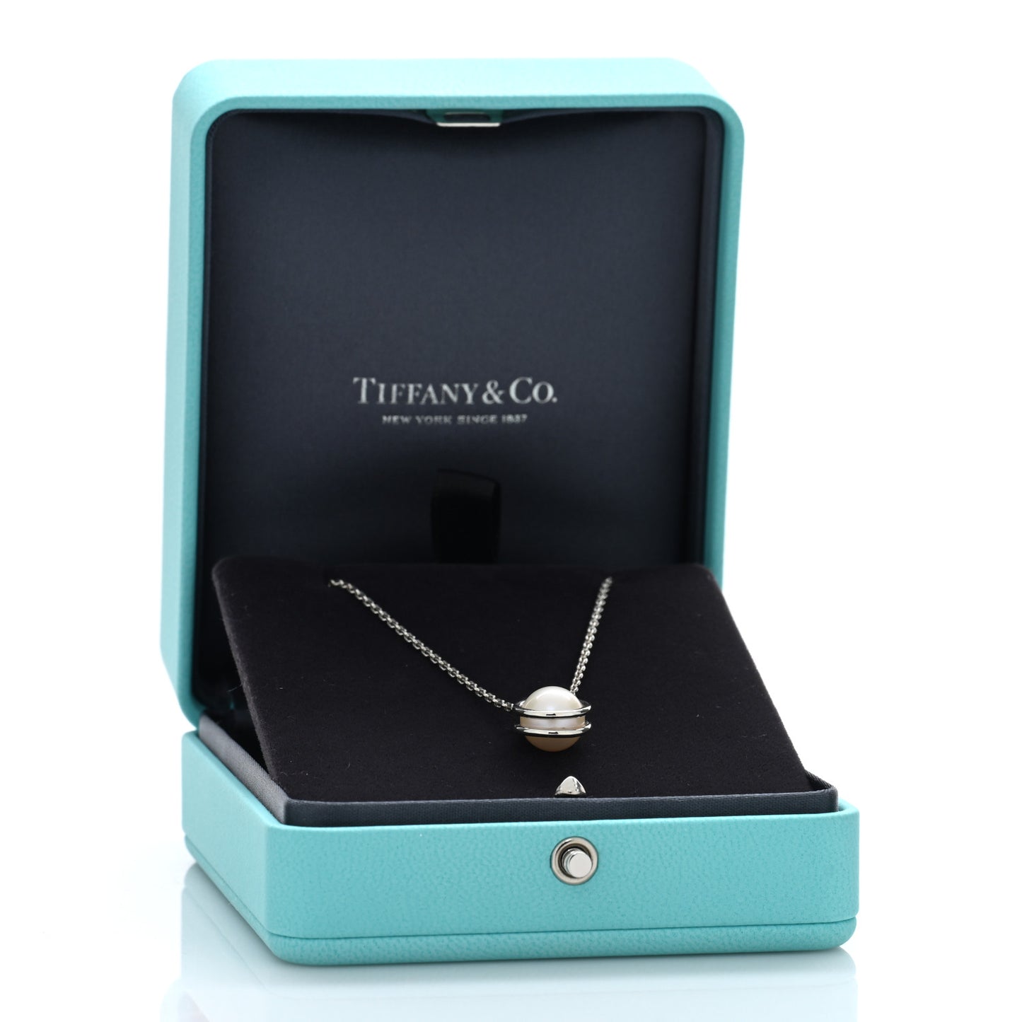 Sterling Silver Pearl HardWear Link Pendant Necklace