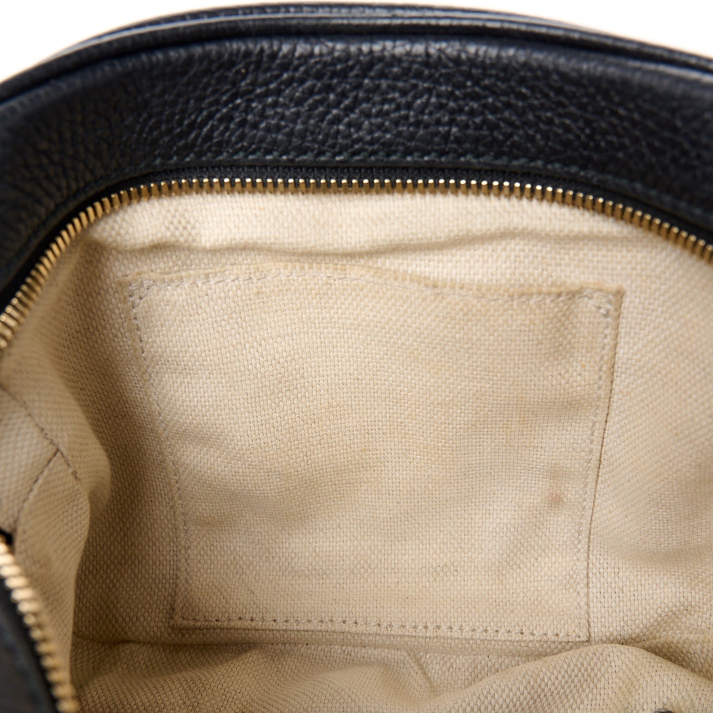 Pebbled Calfskin Small Soho Disco Bag Black