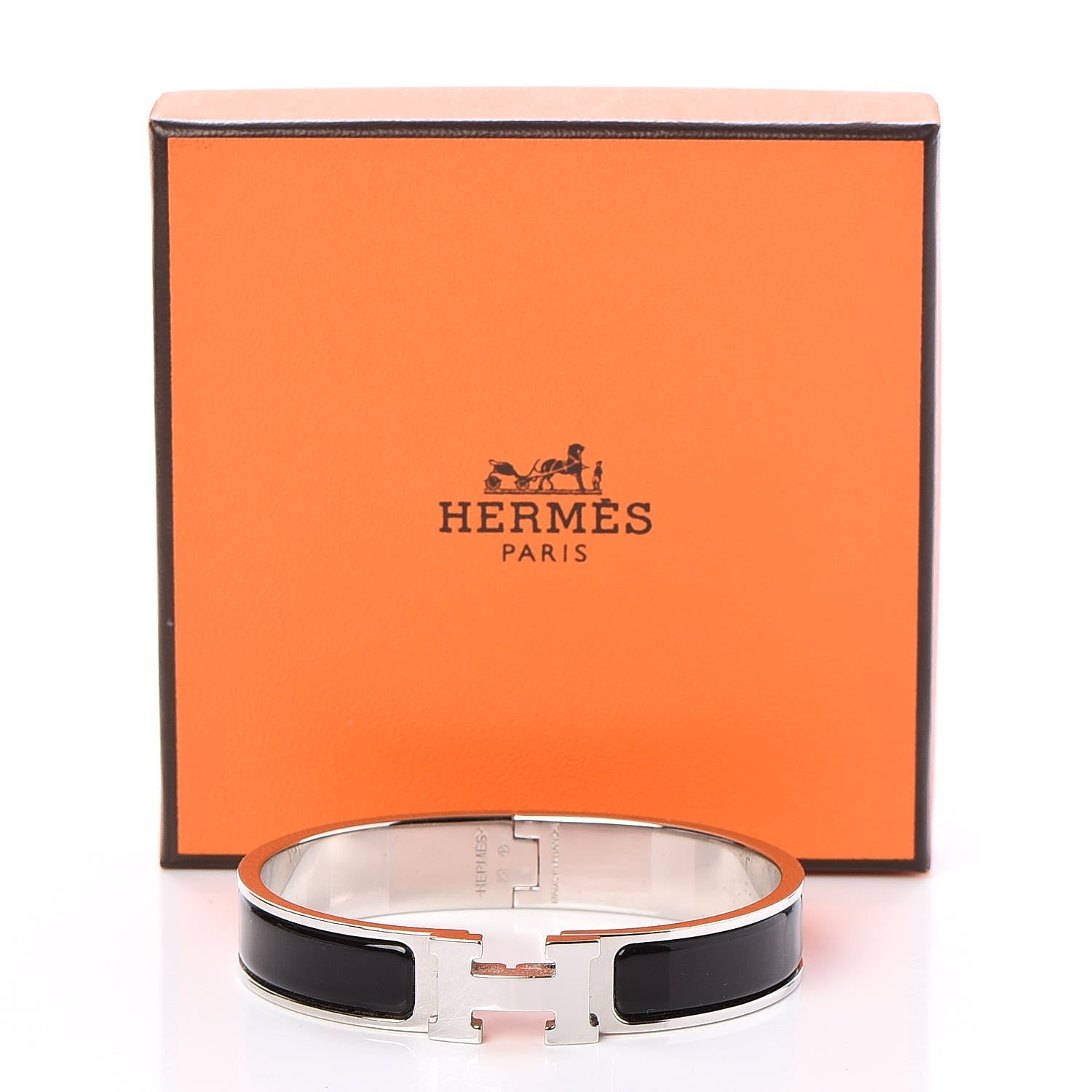 Hermes Enamel Narrow Clic Clac H Bracelet GM Black 5 of 5