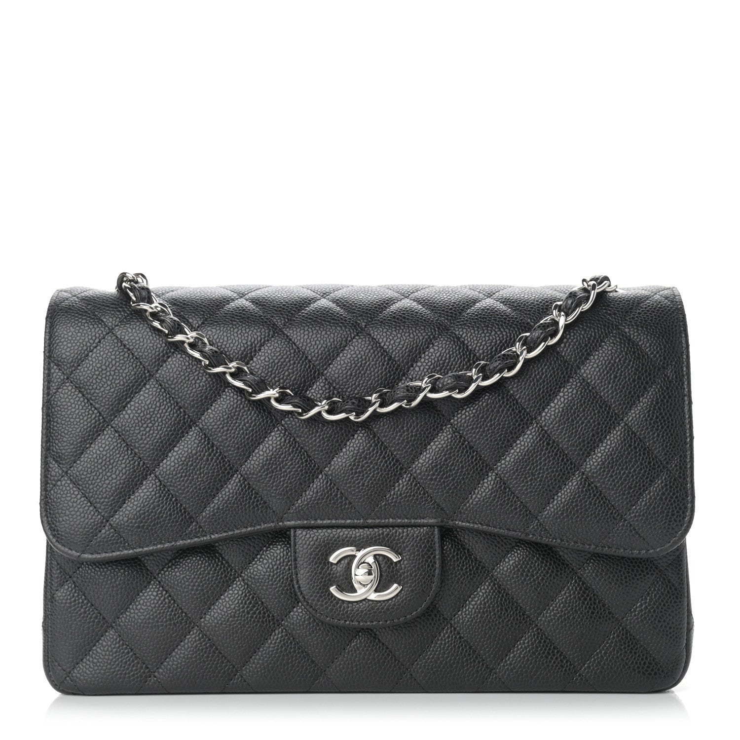 Chanel Caviar Quilted Jumbo Double Flap Black 1 of 9