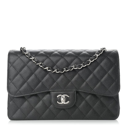 Chanel Caviar Quilted Jumbo Double Flap Black 1 of 9