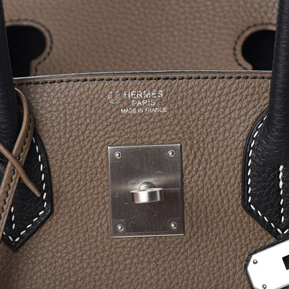 Hermes Togo Horseshoe Birkin 30 Black Etoupe 14 of 29