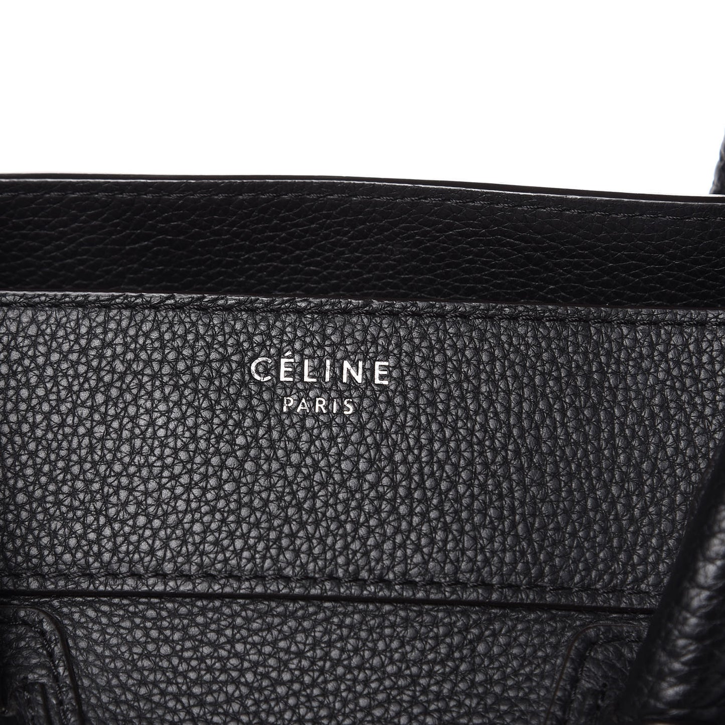 Drummed Calfskin Mini Luggage Black