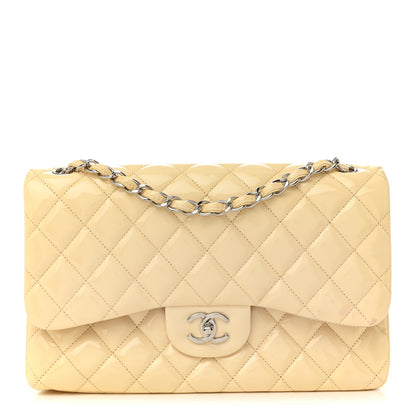 Chanel Patent Quilted Jumbo Double Flap Light Pink 1 of 14