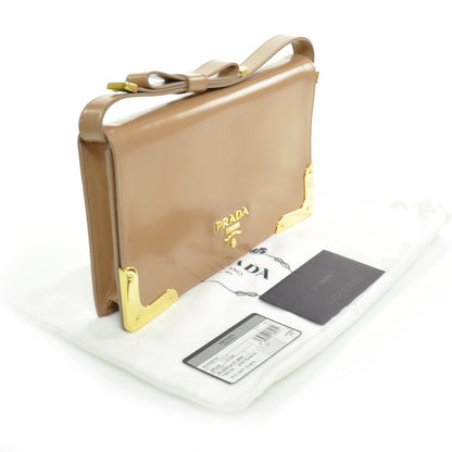 Prada Spazzolato Leather NM Pochette Nudo 3 of 11