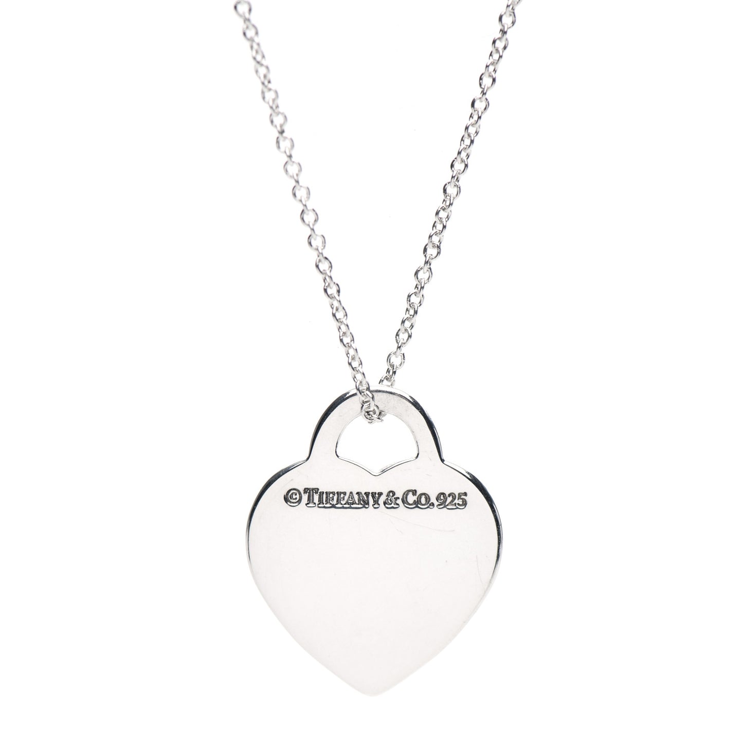 Sterling Silver Notes Heart Tag Charm Necklace
