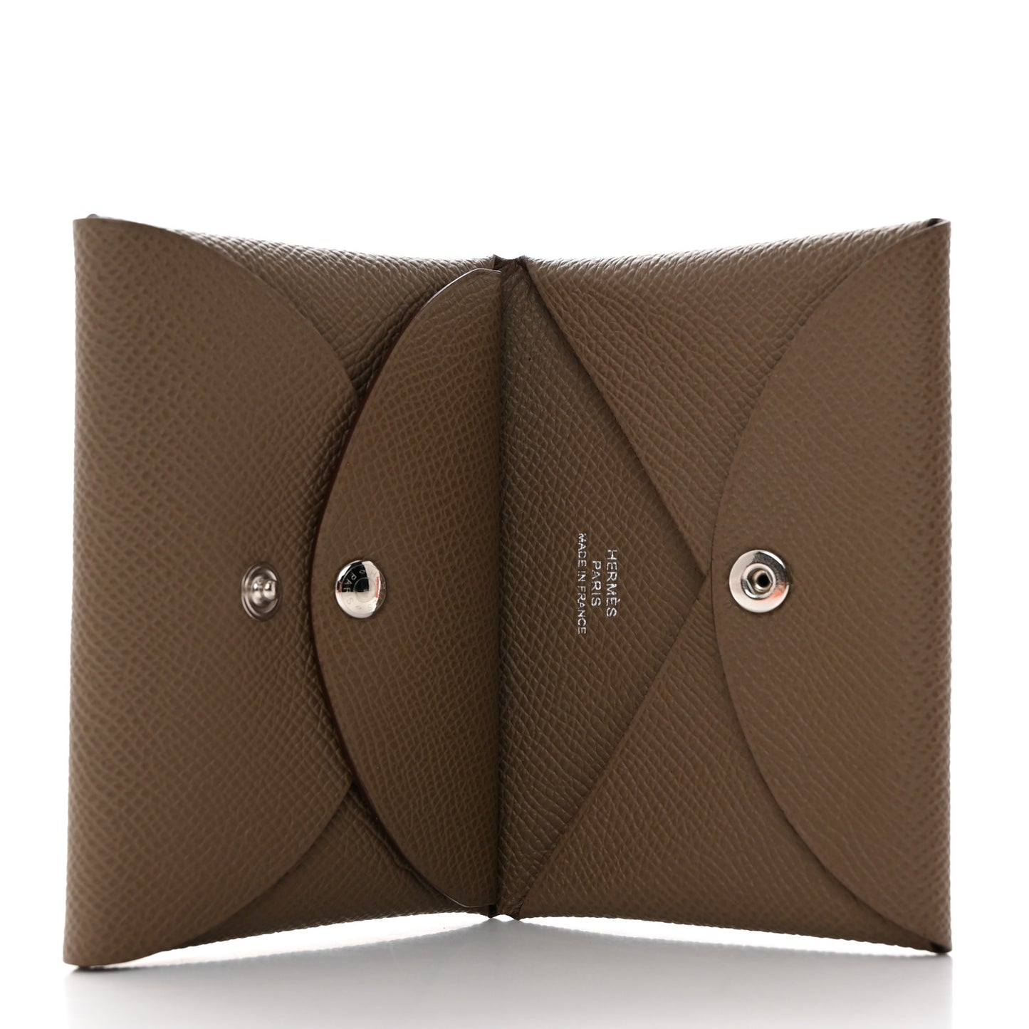 Epsom Calvi Duo Card Case Etoupe