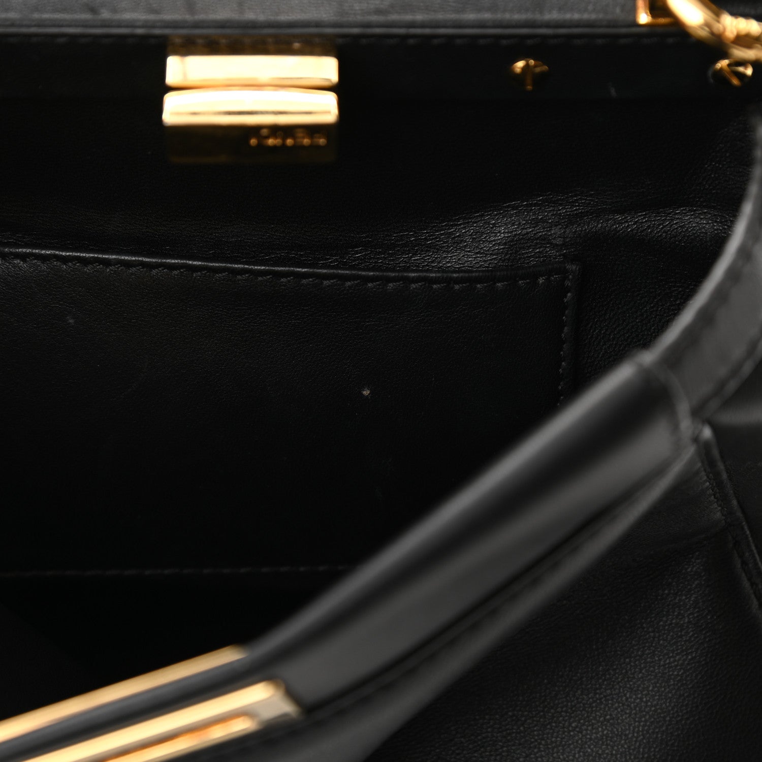 Fendi Nappa Mini Peekaboo Iconic Satchel Black 13 of 14