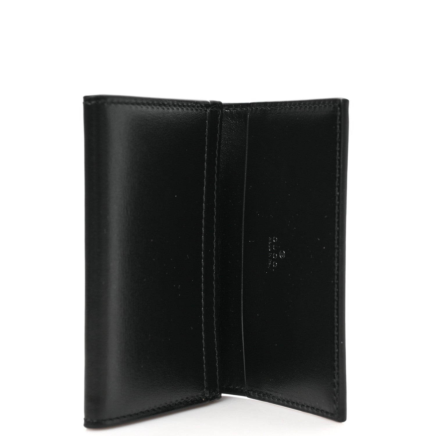 Gucci Boarded Plutone Calfskin GG Marmont Card Case Black 5 of 6