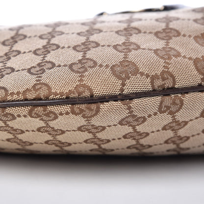 Gucci Monogram Web GG Reins Hobo Brown 8 of 8