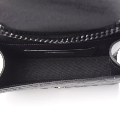 Saint Laurent Grain De Poudre Textured Mixed Matelasse Triquilt Small Monogram Satchel Black 5 of 9