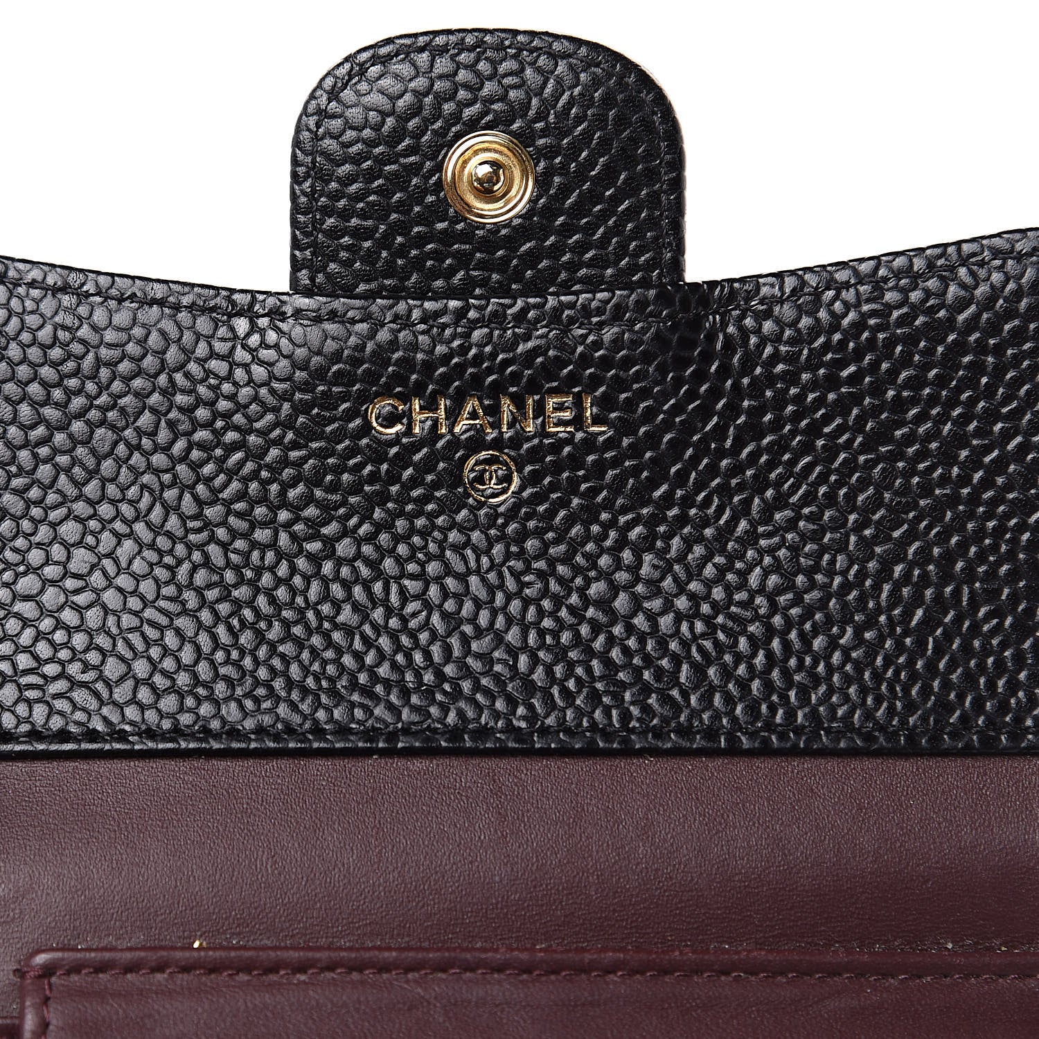 Chanel Caviar Quilted Compact Flap Wallet Black 6 of 10