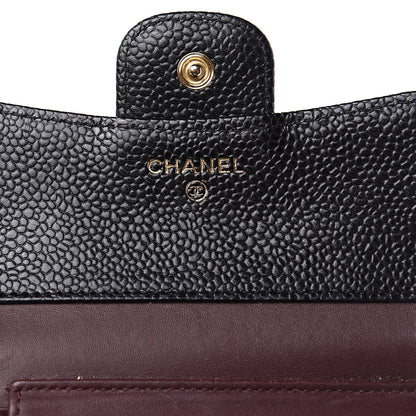 Chanel Caviar Quilted Compact Flap Wallet Black 6 of 10