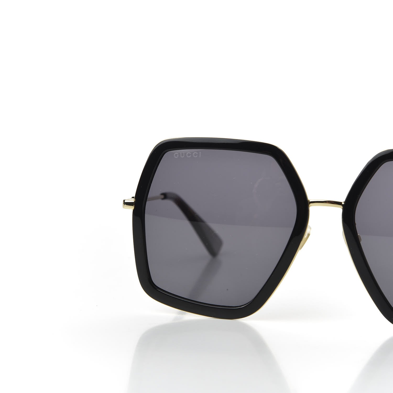 Gucci Acetate Oversize Square Frame GG0106S Sunglasses Black 7 of 8