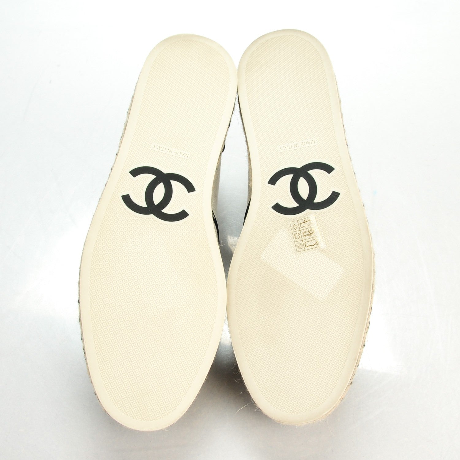 Chanel Cotton Lace Up Espadrilles 40.5 Light Beige 6 of 9