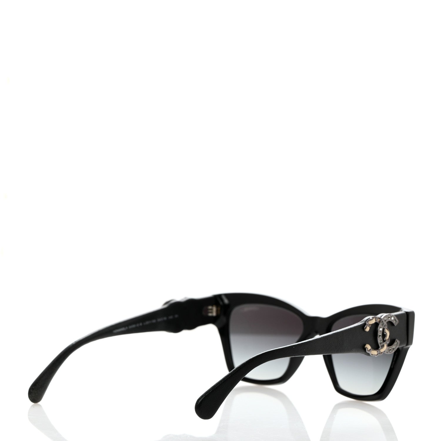 Chanel Acetate Square Cat Eye CC Sunglasses 5456-Q-B Black 4 of 10