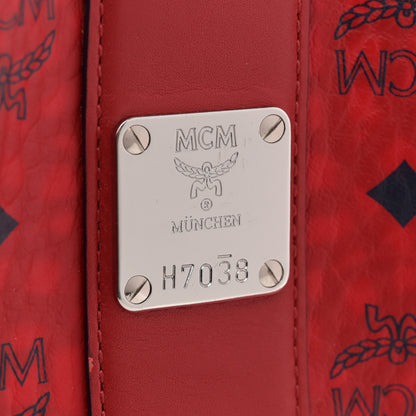 MCM Visetos Large Liz Reversible Shopper Tote Ruby Red 7 of 11