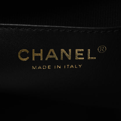 Chanel Shiny Crumpled Calfskin Quilted Medium Chanel 25 Handbag Black 6 of 12