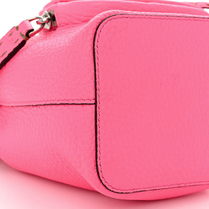 Fendi Cuoio Romano F is Fendi Mini Mon Tresor Pocket Bucket Bag Fluo Pink 9 of 13