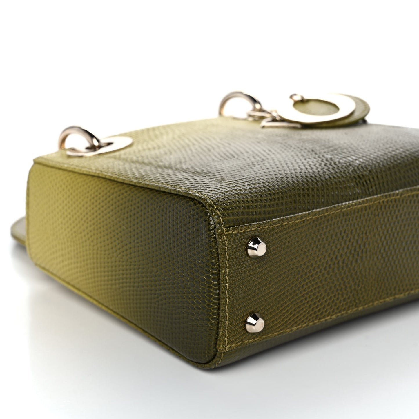 Lizard Gradient Mini Lady Dior Yellow Dark Green