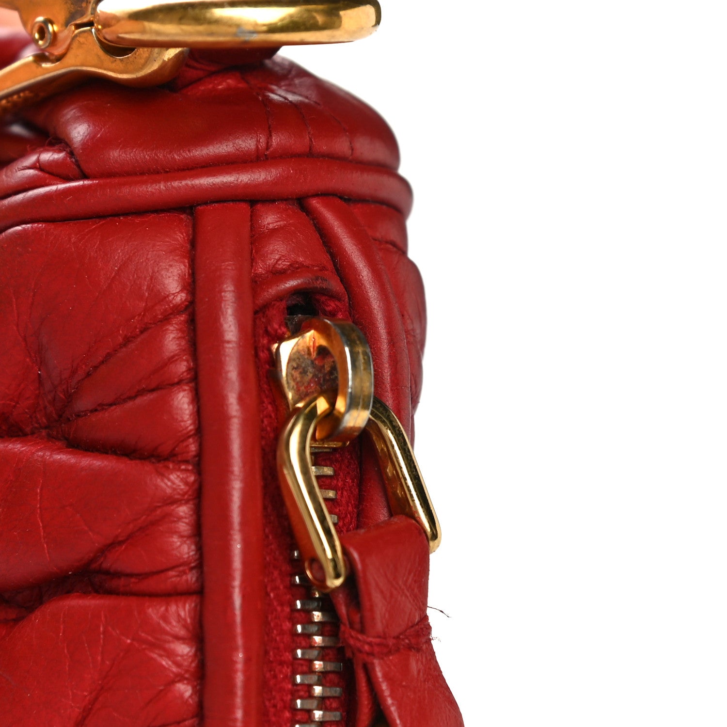 Miu Miu Nappa Matelasse Crossbody Clutch Rubino 24 of 24