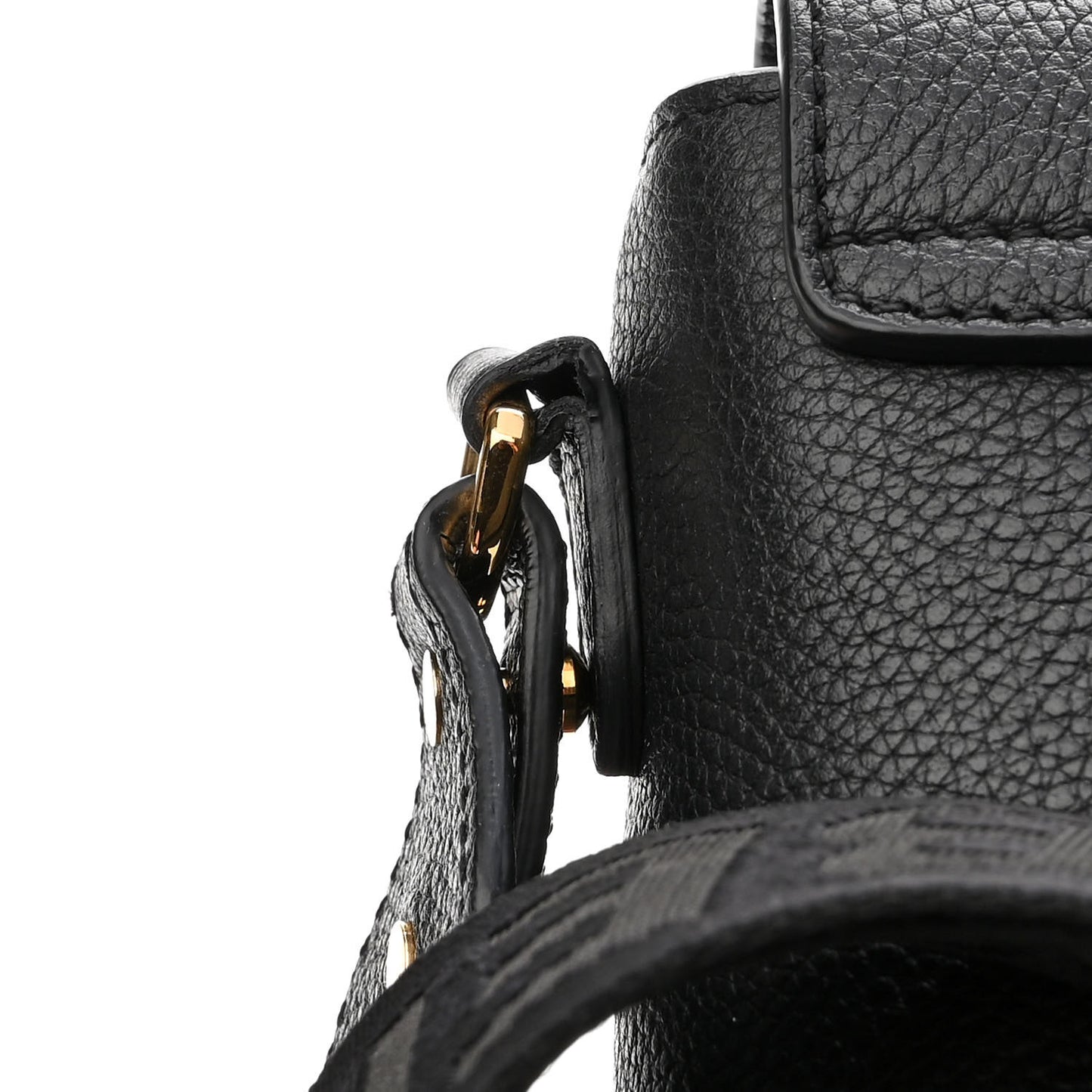 Grainy Calfskin Vintage Check Note Crossbody Bag Black
