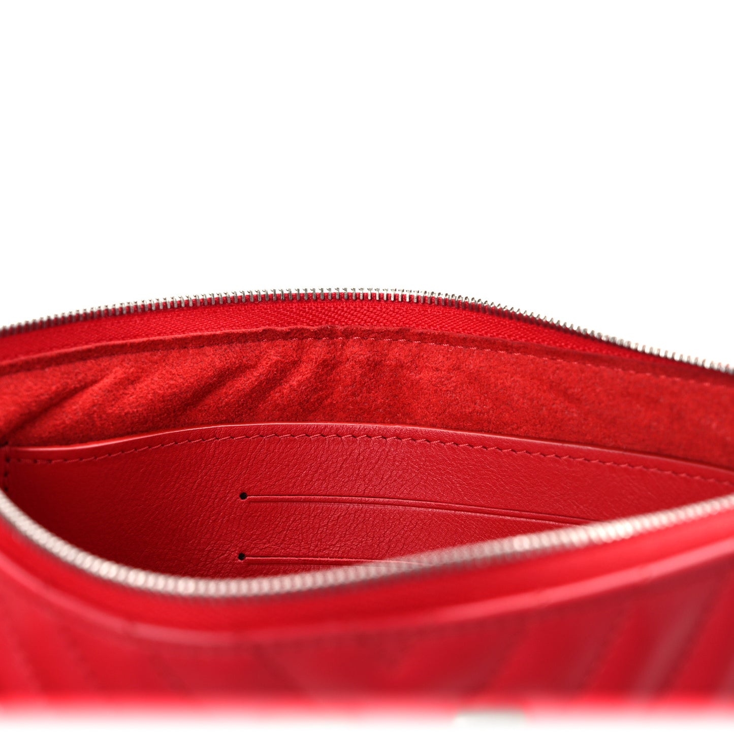 Calfskin New Wave Zipped Pochette Ecarlate