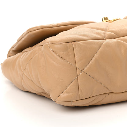 Chanel Goatskin Quilted Large Chanel 19 Flap Beige 7 of 8