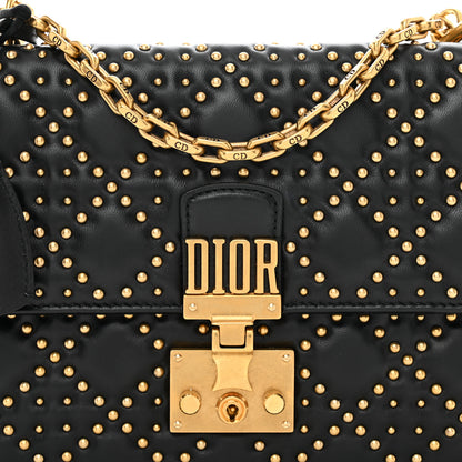 Christian Dior Lambskin Cannage Studded Large Dioraddict Flap Bag Black 7 of 11