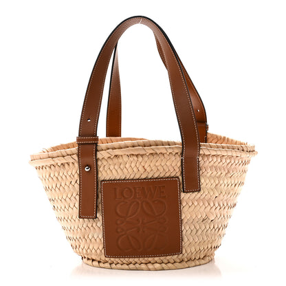 Loewe Raffia Small Basket Tote Bag Natural Tan 1 of 9