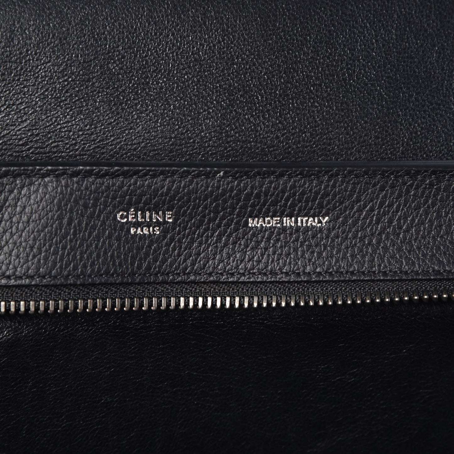 Drummed Calfskin Suede Medium Trapeze Black
