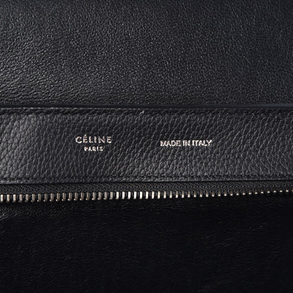 Celine Drummed Calfskin Suede Medium Trapeze Black 6 of 6