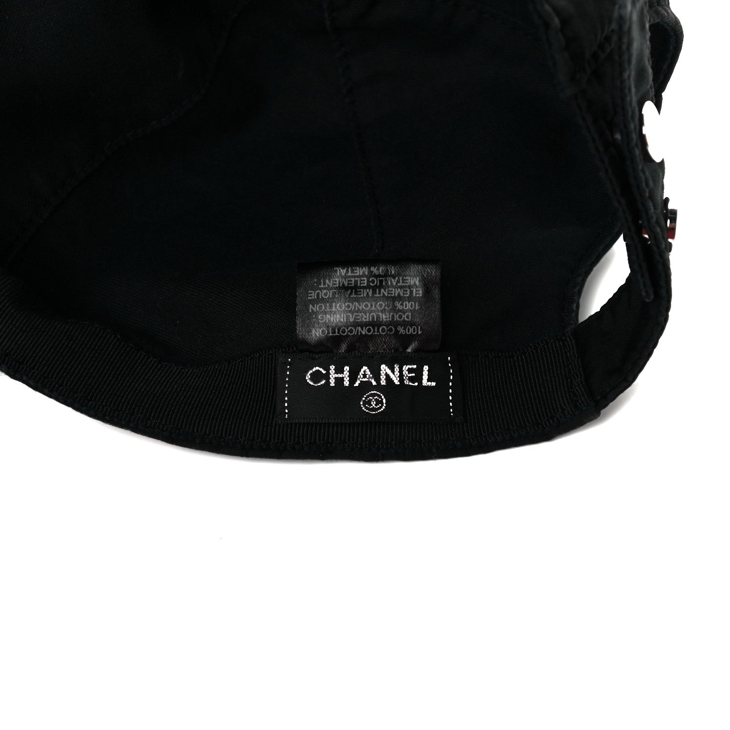 Chanel Cotton CC Cap Hat Black 7 of 8