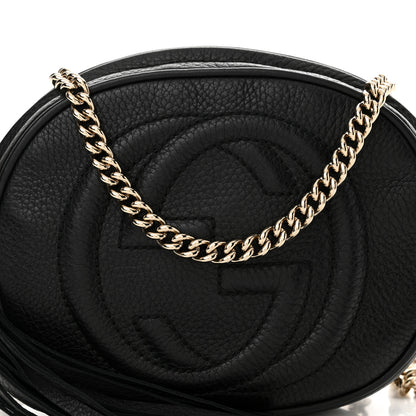 Gucci Pebbled Calfskin Mini Soho Chain Bag Black 8 of 10