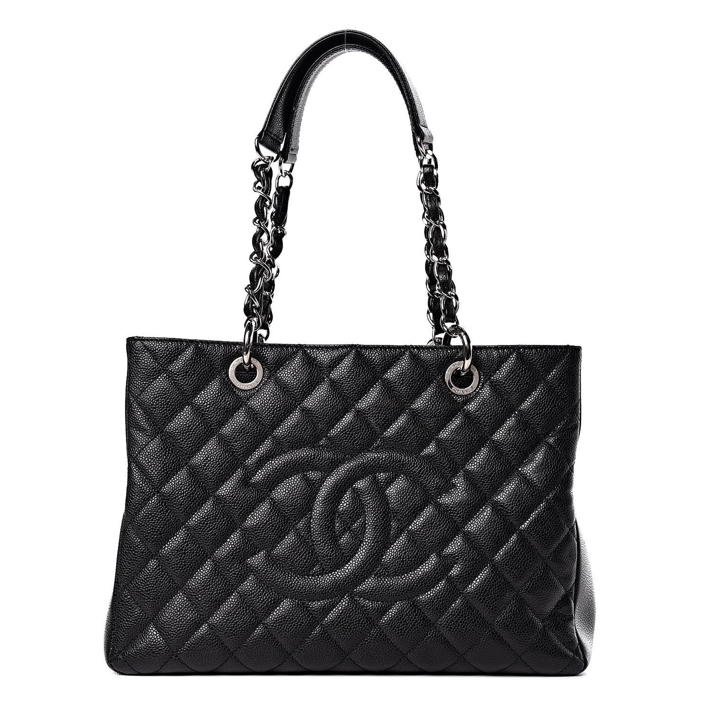 Caviar Quilted Grand Shopping Tote GST Black