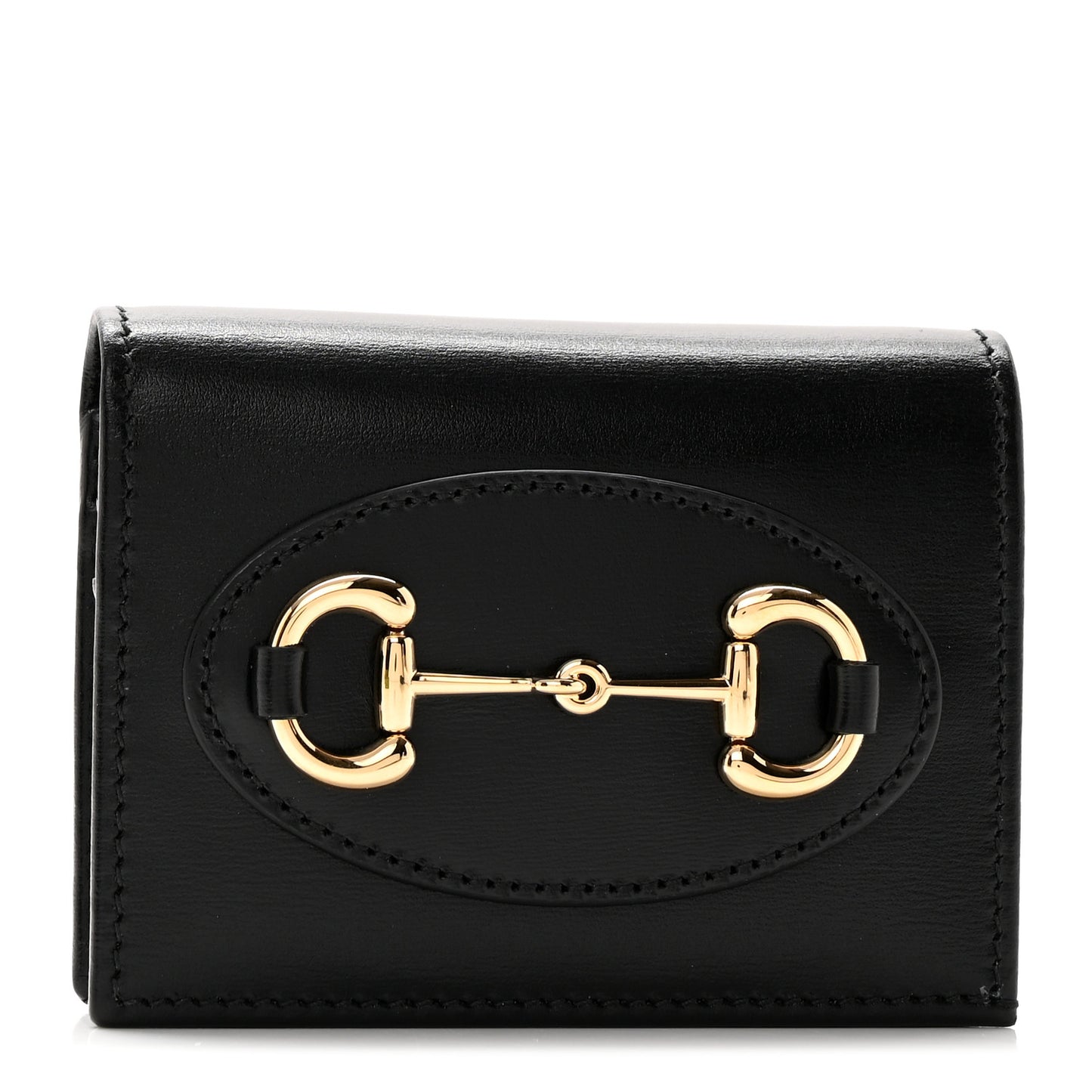 Boarded Plutone Calfskin Horsebit 1955 Card Case Wallet Black