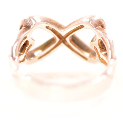 Tiffany Sterling Silver Paloma Picasso Double Loving Heart Ring 8.5 5 of 7