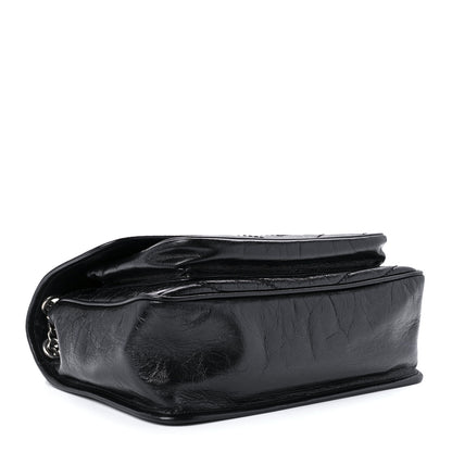 Saint Laurent Crinkled Calfskin Matelasse Monogram Medium Niki Chain Satchel Black 4 of 13